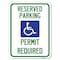 Signmission Reserved Parking Permit Required With Graphic Heavy-Gauge Aluminum Rust Proof Parking, A-1824-23059 A-1824-23059 - alternate 1